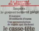 Les titres du JDD du 7 sept 2008