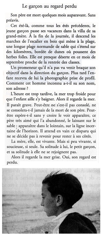 Garçon regard perdu